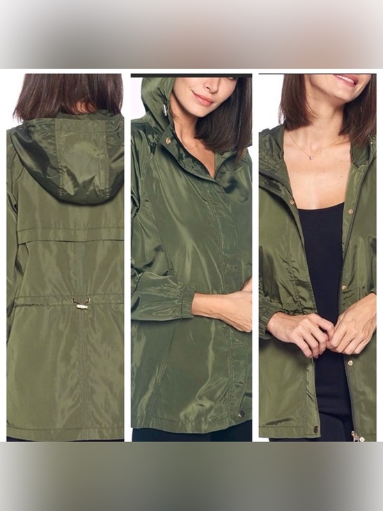 Ci Sono Jackets & Blazers - Ci Sono Olive Utility Hooded Jacket